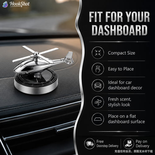 ☀️✈️ Solar Powered Rotating Aircraft Car Air Freshener – Automatic Sunlight Spin, Aroma Diffuser, Odor Eliminator & Dashboard Decoration