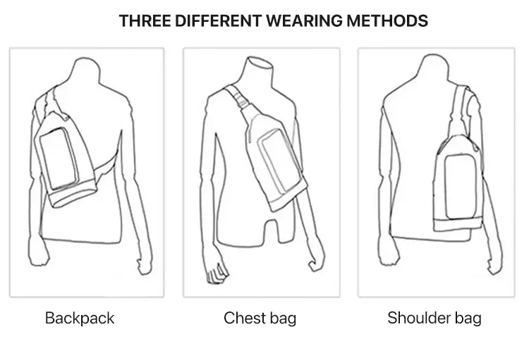 🔥🔋 For Ghana, no dey run outta battery again! Waterproof Chest Backpack wit Built-in USB — Easy, safe, and perfect for everyday life 🎒✨🚀