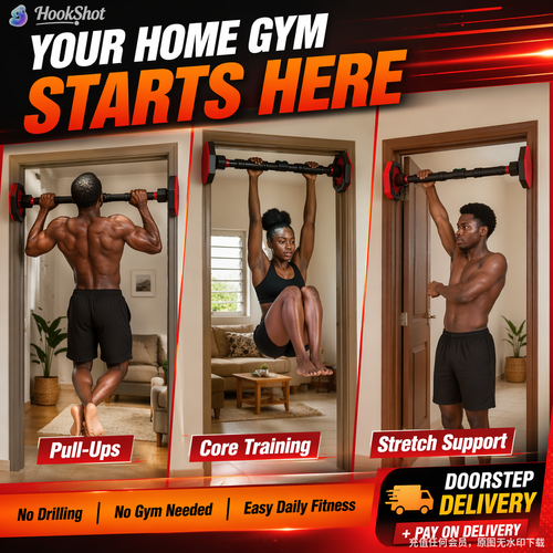 💪🏠 Adjustable No-Drill Door Pull-Up Bar – Easy Installation, Strong Support, Home Gym for Pull-Ups, Abs & Full Body Workout