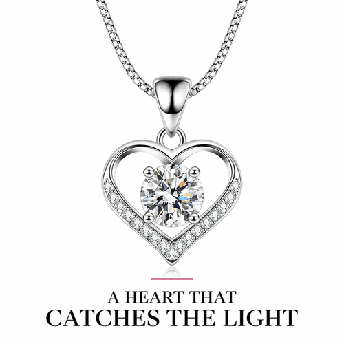 💖 A Little Heart, A Lovely Gift! ✨🎁 Women's Heart Pendant Necklace 💎💕 Make Her Day Sparkle! ✨👗 Works for everyday looks, office days & sweet dates 🌸💼🍸 Ideal birthday or anniversary surprise 🎉🎂🥂 🎁 Gift box comes with it (Blue or Red, sent randomly) 🎀📦✨