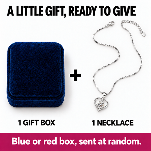 💖 A Little Heart, A Lovely Gift! ✨🎁 Women's Heart Pendant Necklace 💎💕 Make Her Day Sparkle! ✨👗 Works for everyday looks, office days & sweet dates 🌸💼🍸 Ideal birthday or anniversary surprise 🎉🎂🥂 🎁 Gift box comes with it (Blue or Red, sent randomly) 🎀📦✨