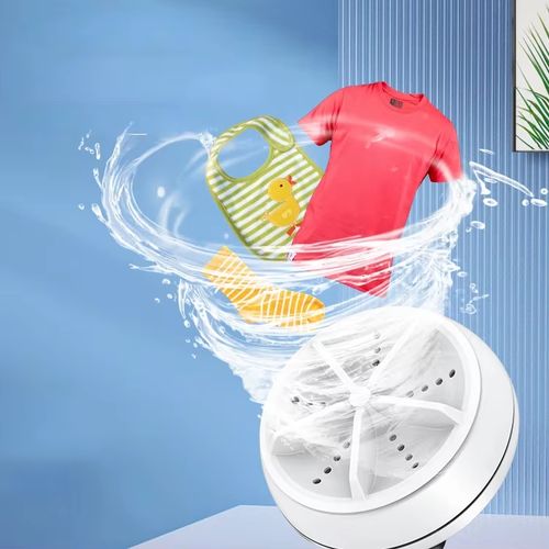 🧼⚡ Turbo Spin Mini Washer – Clean Clothes in Minutes