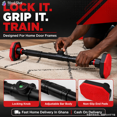 💪🏠 Adjustable No-Drill Door Pull-Up Bar – Easy Installation, Strong Support, Home Gym for Pull-Ups, Abs & Full Body Workout