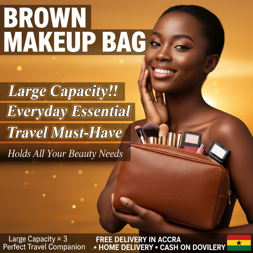 🤎✨ Big, Beautiful & Strong – Brown Makeup Bag Every Woman Needs