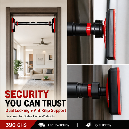 💪🏠 Adjustable No-Drill Door Pull-Up Bar – Easy Installation, Strong Support, Home Gym for Pull-Ups, Abs & Full Body Workout