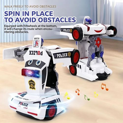 High quality transforming toy car 🚗🤖 equipped with LED lights💡, sound effects🔊 and automatic dual shape conversion function