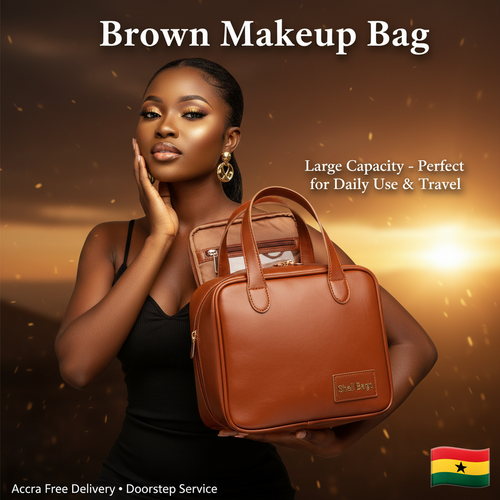 🤎✨ Big, Beautiful & Strong – Brown Makeup Bag Every Woman Needs
