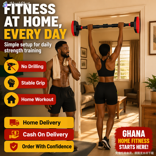 💪🏠 Adjustable No-Drill Door Pull-Up Bar – Easy Installation, Strong Support, Home Gym for Pull-Ups, Abs & Full Body Workout