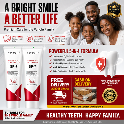 ✨ 7 Days To A Brighter Smile! YAYASHI SP-7 Premium Whitening Toothpaste, Eliminates Coffee Tea And Smoking Stains, Safe For Daily Use