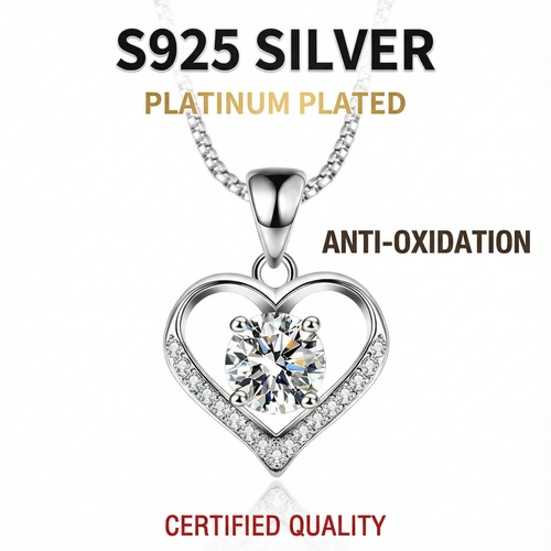 💕💎🎁 Heart Necklace + Luxury Gift Box – Ready for Surprise Gift