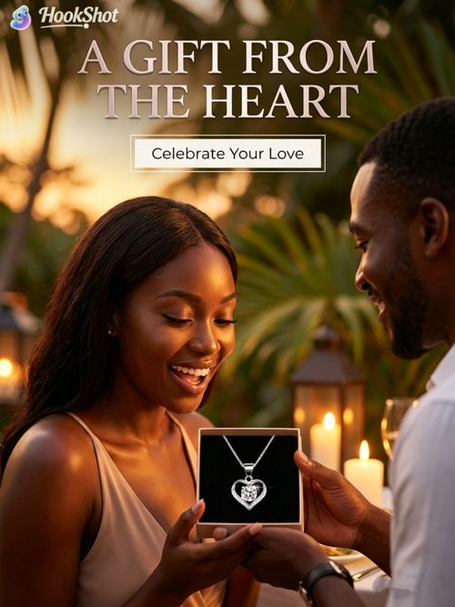 💕💎🎁 Heart Necklace + Luxury Gift Box – Ready for Surprise Gift