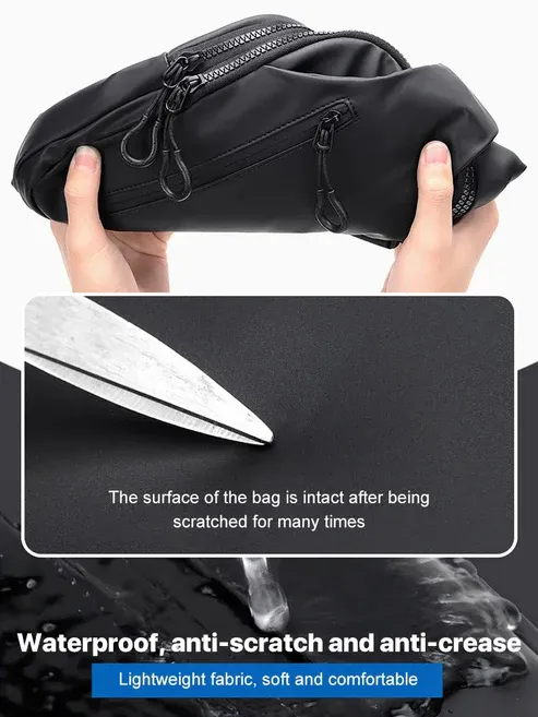 🔥🔋 For Ghana, no dey run outta battery again! Waterproof Chest Backpack wit Built-in USB — Easy, safe, and perfect for everyday life 🎒✨🚀