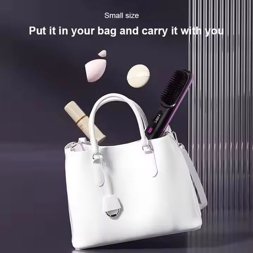 Hair straightener brush