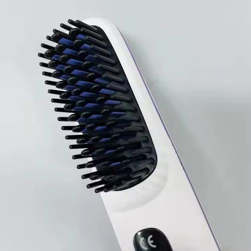 Hair straightener brush