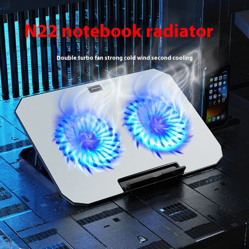 Notebook heat sink base, mobile phone stand, silent laptop portable computer exhaust fan bracket plate  Dual-turbine notebook radiator, notebook dual-turbine cooling performance