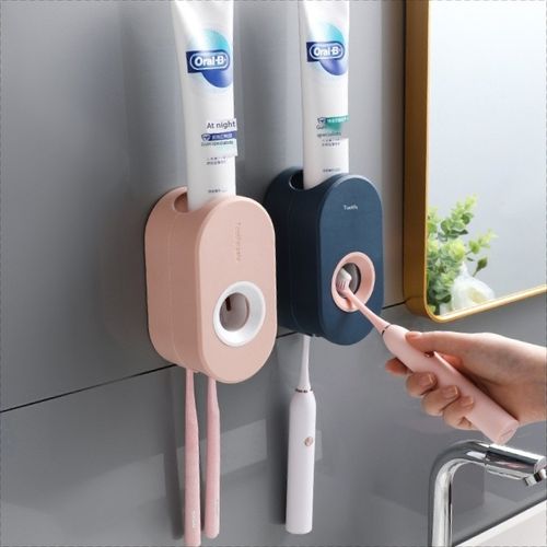 Macaron toothpaste holder, automatic toothpaste dispenser, powerful and seamless toothpaste applicator, lazy person's toothpaste squeezing device, toothbrush holder