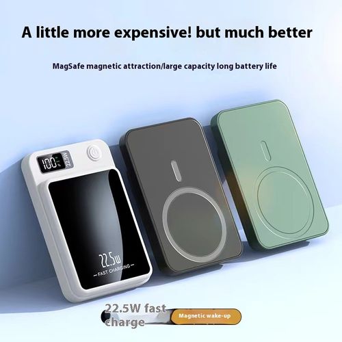 Portable power bank with fast charging function, PD 22.5W, magnetic suction wireless charging, 10000mAh, ultra-thin, customized design, mobile power source