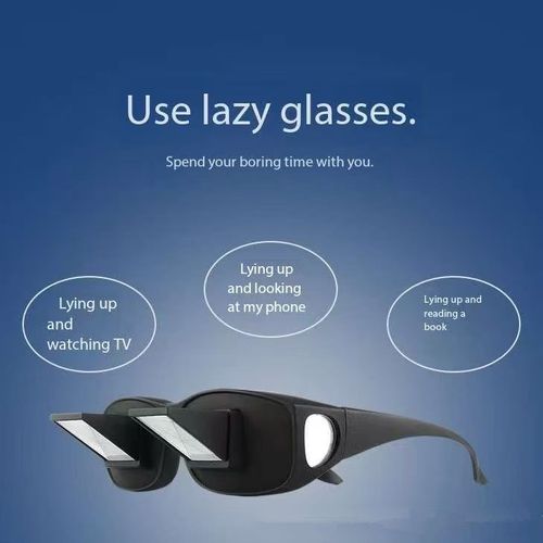 Super high definition lazy refraction horizontal glasses glass prism myopia can be read and played with lying down mobile phone to prevent cervical spine painHorizontal refractive glasses can bring myopia when watching TV and playing mobile phones