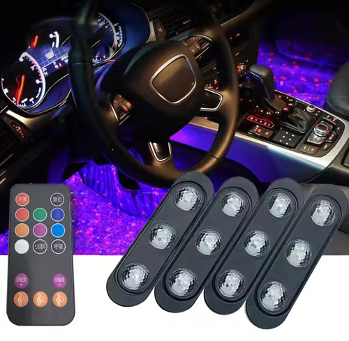 Car LED Atmosphere Ambient Star RGB Colorful Remove Control Light Starlights of Car Auto Interior Decorate Lamp