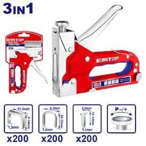 Upholstery Staple Gun Heavy Duty, PHITRIC 4 in 1 Stapler Gun with 6000 Staples, Power Finish Staplers, Manual Brad Nailer Power Adjustment Furniture Stapler Gun for Wood, Carpentry, Decoration DIY