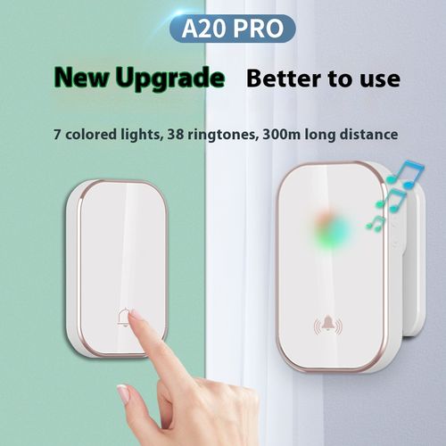 Doorbell Wireless Household Ultra-long Distance Electronic Remote Control Doorbell Plug-free Indoor Doorbell Ringing Device for Elderly People Calling Device