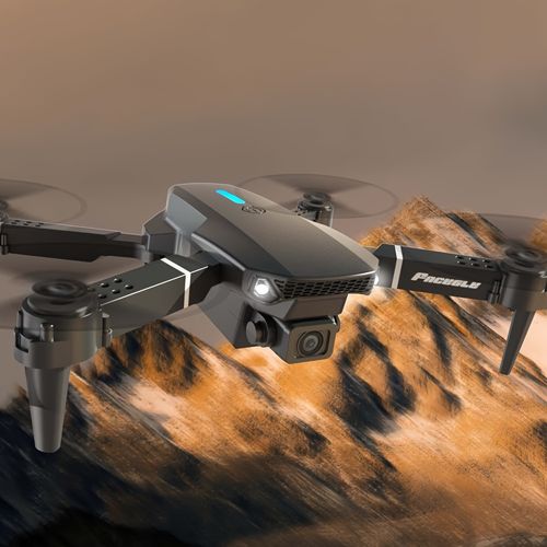 New Lightstream E88 Drone with Dual Cameras, Foldable RC Drone, WIFI Remote Control Drone, Black and Grey Options Beginner Toy for Men's Gift, Christmas Halloween Thanksgiving Present