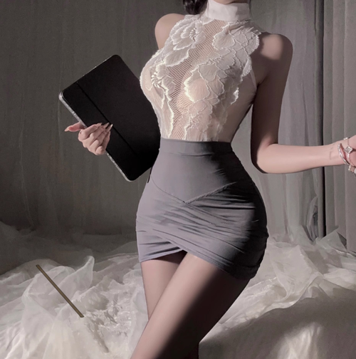 Sexy Clothing for Women Skirt Passionate Temptation Set, Sexy Hollow Out Ladies' Sexy Clothing