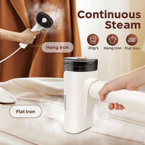 Handheld Steam Iron Portable Folding Travel Iron for Home, Office Use with 1000W Fast Heating and 4.4oz Water Tank, Powerful Wrinkle Removal