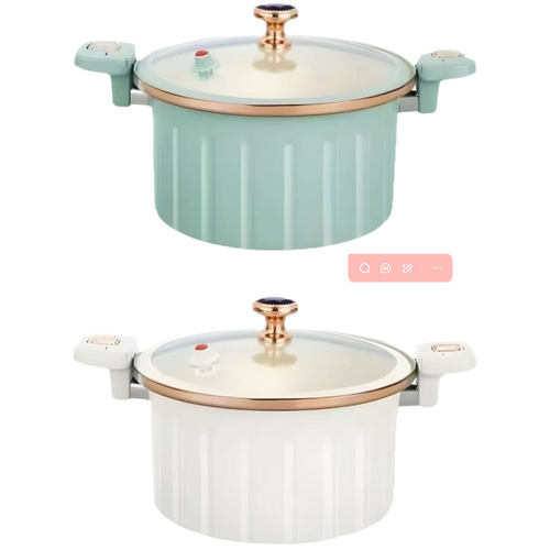 Requintado esmalte micro pressão panela vácuo antiaderente panela de sopa multi-função stewing fogão fogão binear