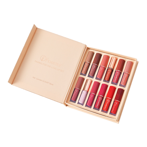 Ladies perolado 12MATTE LIP GLOSS LIP GLOSS à prova d'água copo antiaderente fosco boca vermelho lábio esmalte set