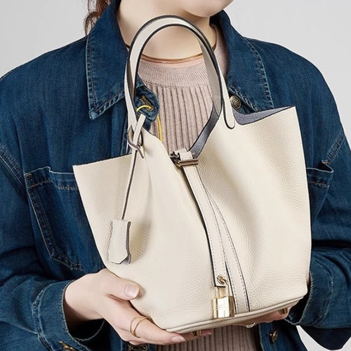Bolsa Mini Feminina Luxury Designer 2025 de Couro Vegano Pequena com Fechadura Acessório Ecológico Bolsa Mini Fashionável
