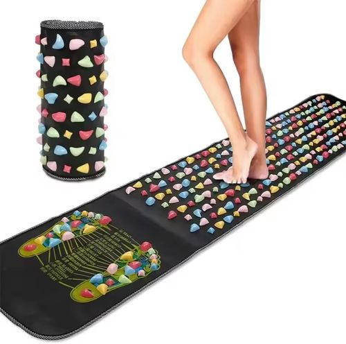 Portable acupressure plate foot massage pad healthy walking foot pressure plate massager imitation goose soft stone leg back