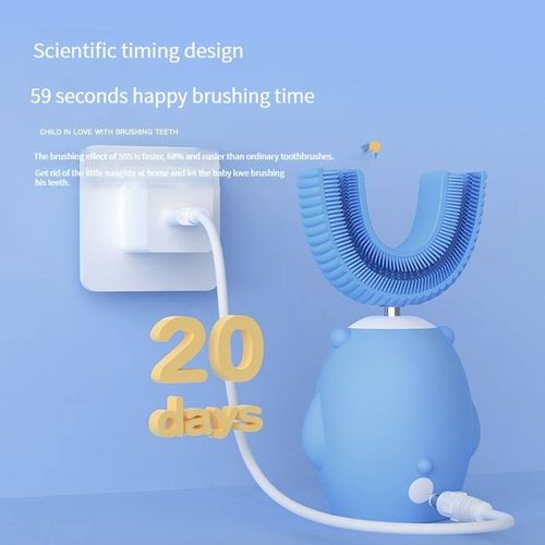 Children's electric toothbrush U-shaped automatic sonic toothbrush