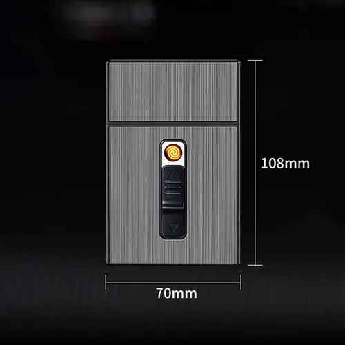 Multifunctional 20-pack USB charging cigarette case