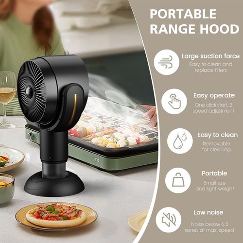 Mini USB Charging Strong Suction Portable Extractor Chimney Cooker Range Hood