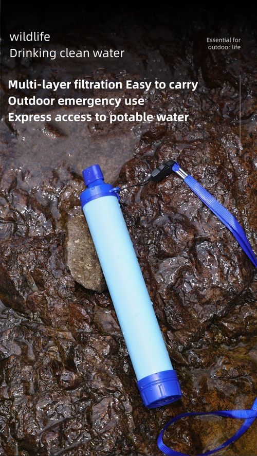 Outdoor Water Filter, Personal Water Filters Straw, Portable Survival Gear Filtration Water Purifier for Camping Hiking