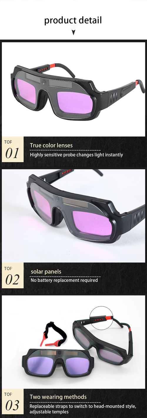 Automatic anti-glare welding goggles