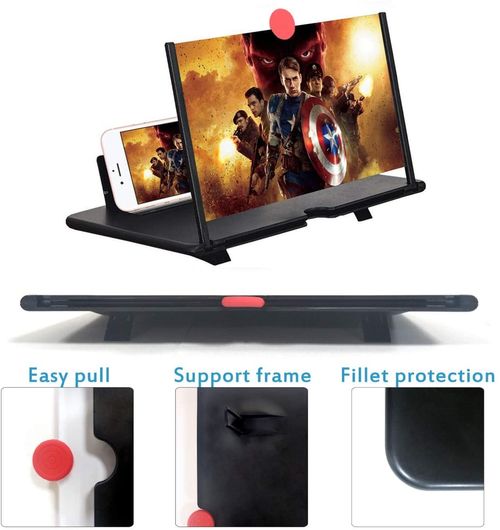 12 Inch 3D Mobile Screen Magnifier HD Projector Adjustable Mobile Phone Holder