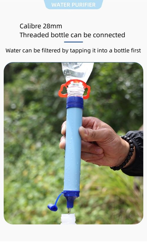 Outdoor Water Filter, Personal Water Filters Straw, Portable Survival Gear Filtration Water Purifier for Camping Hiking