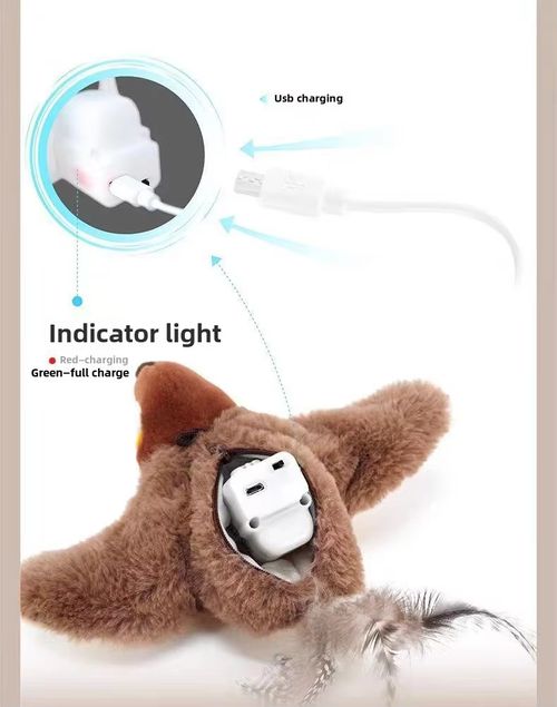 Interactive Flying Bird Cat Toy (with Catnip) Toy Flapping Bird Cat Toy Flying Interactive Flapping Chirping Bird Cat Toy