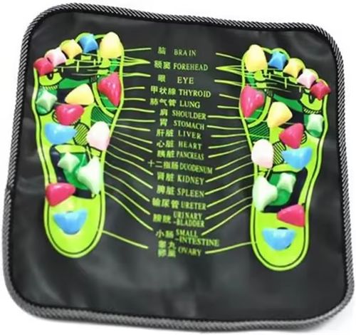 Portable acupressure plate foot massage pad healthy walking foot pressure plate massager imitation goose soft stone leg back