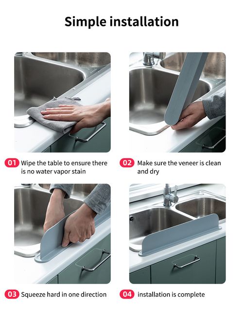 Kitchen silicone water retaining board