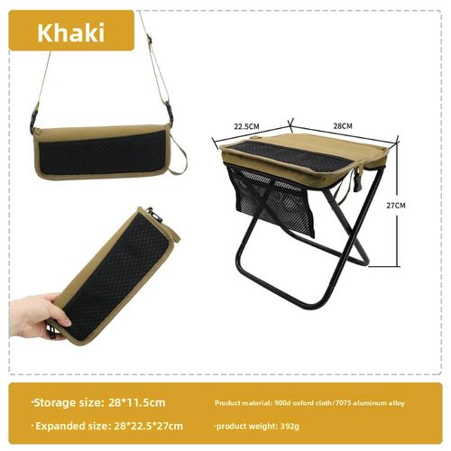 Outdoor Portable Aluminum Shoulder bag Folding Stool Small Foldable Camping Fishing Seat for Beach Hiking Picnic
