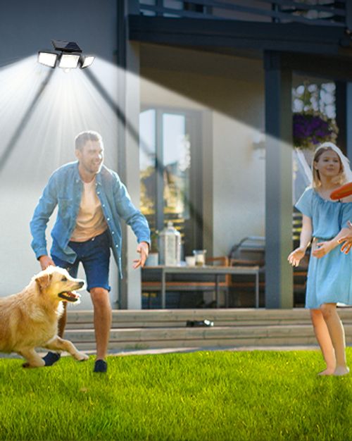 TWO 210LED Solar Wall Lamp Smart Sensor Powerful Outdoor LED Lighting IP44 Energy-Saving Solar Light for Home Courtyard Garden Road