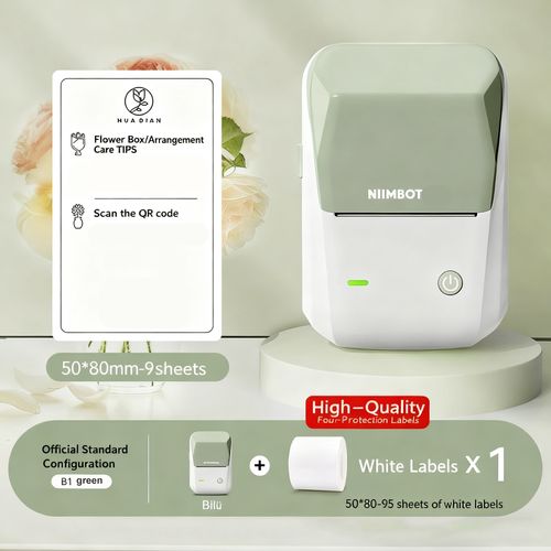 Consumer Electronics Computer Hardware & Software Printers Thermal printers Niimbot B1 2 Inch Mobile Mini American Mocha Coffee Milk Beverage Ingredients List Shelf Life Price Thermal Label Printer