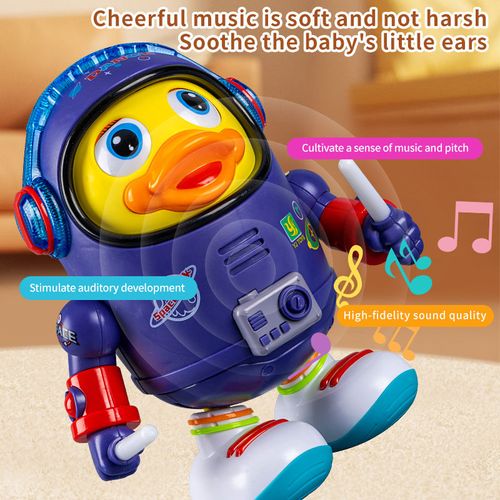 Sell Well Electronic Dancing Robot Toys with Light and Music Cartoon Musical Dancing Swing Duck Baby Educational Toys