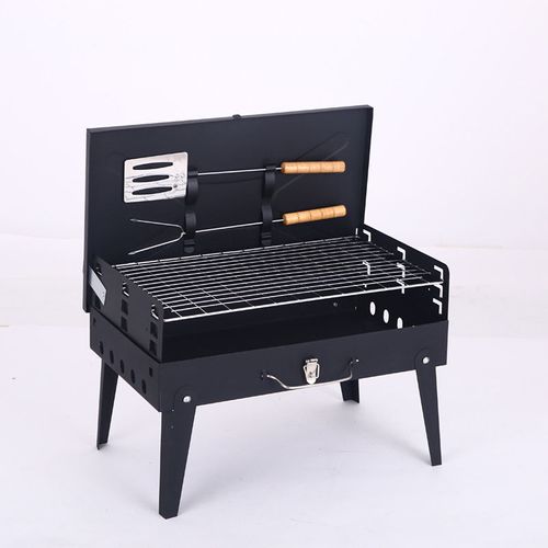Hot Selling Outdoor Folding Barbecue Grill with Tool Box Type Barbecue Grill Stall Barbecue Rack