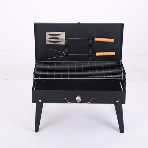 Hot Selling Outdoor Folding Barbecue Grill with Tool Box Type Barbecue Grill Stall Barbecue Rack