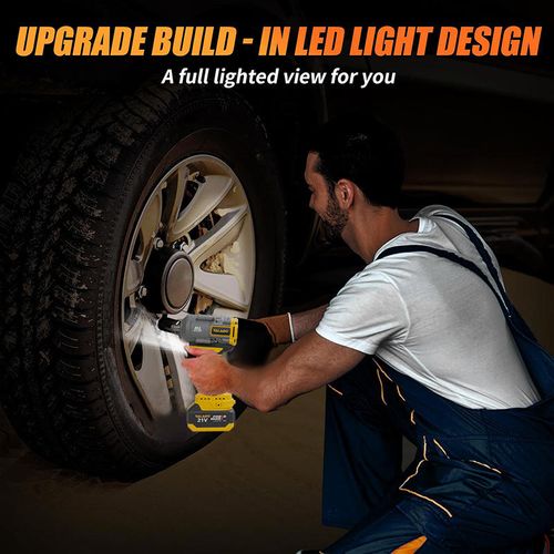 Professional 1100N Cordless Wrench with Lithium Battery High Torque for Automotive Repair and Machinery Maintenance