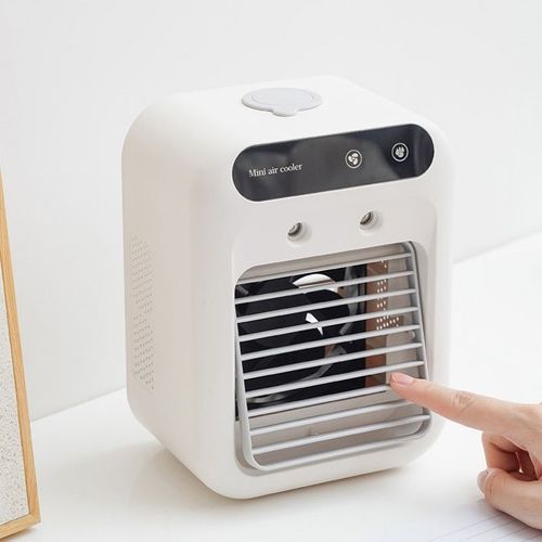 Rechargeable Evaporative Air Cooler Small Air Conditioner Humidifier Desk Spray Fan Portable Personal Air Conditioner